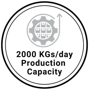 2000 Kgs/Day Production Capacity